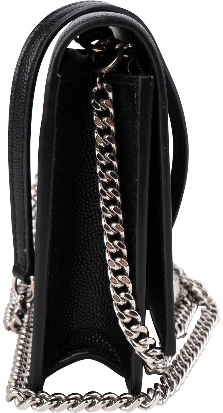 Saint Laurent Grain de Poudre Kate Tassel Wallet On Chain Crossbody Bag