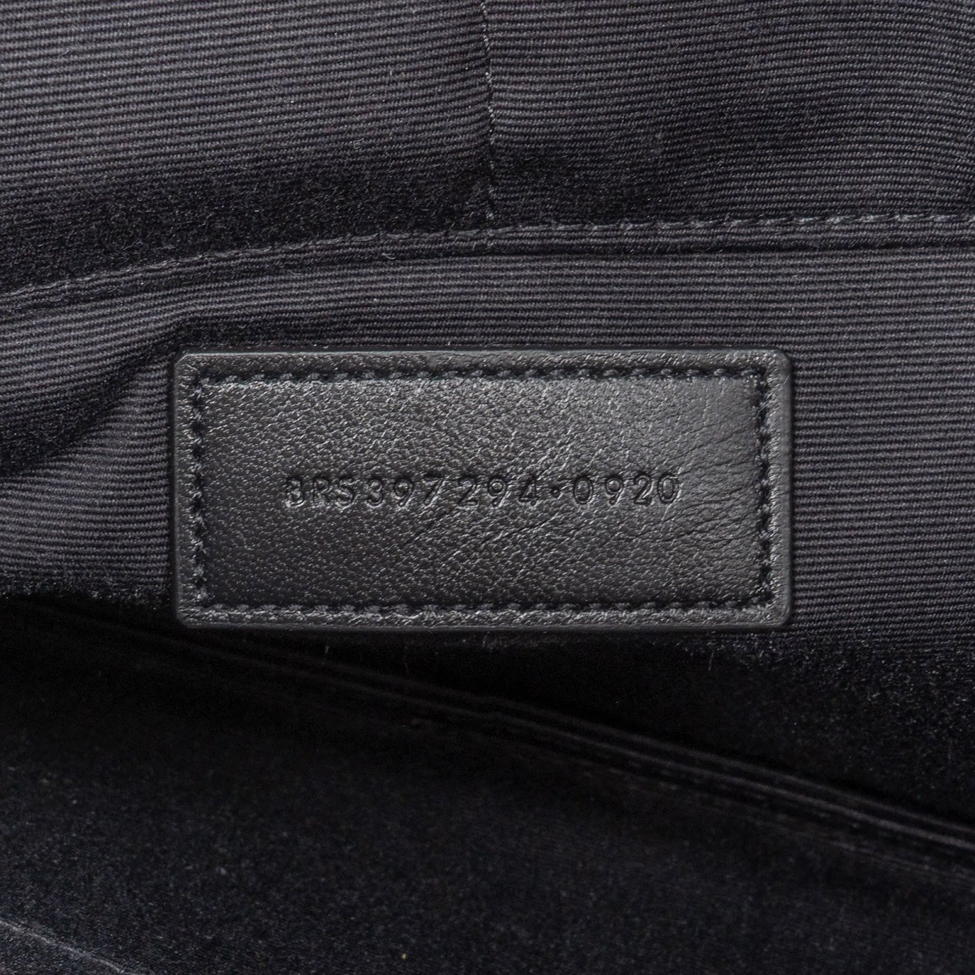 Saint Laurent Grained Leather Leather Clutch
