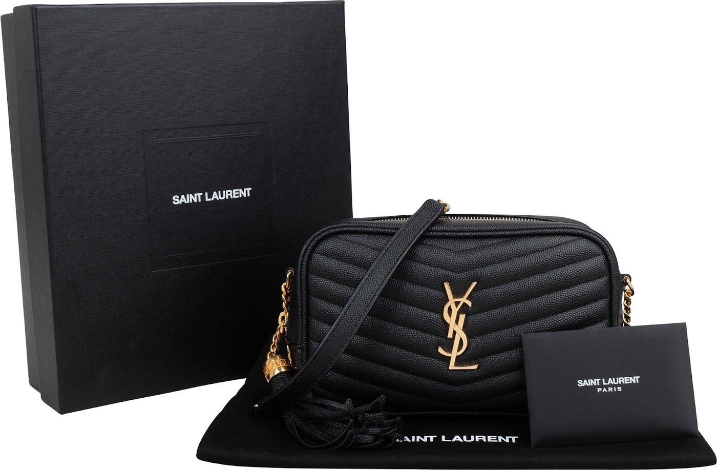 Saint Laurent Quilted Leather Lou Camera Crossbody Bag