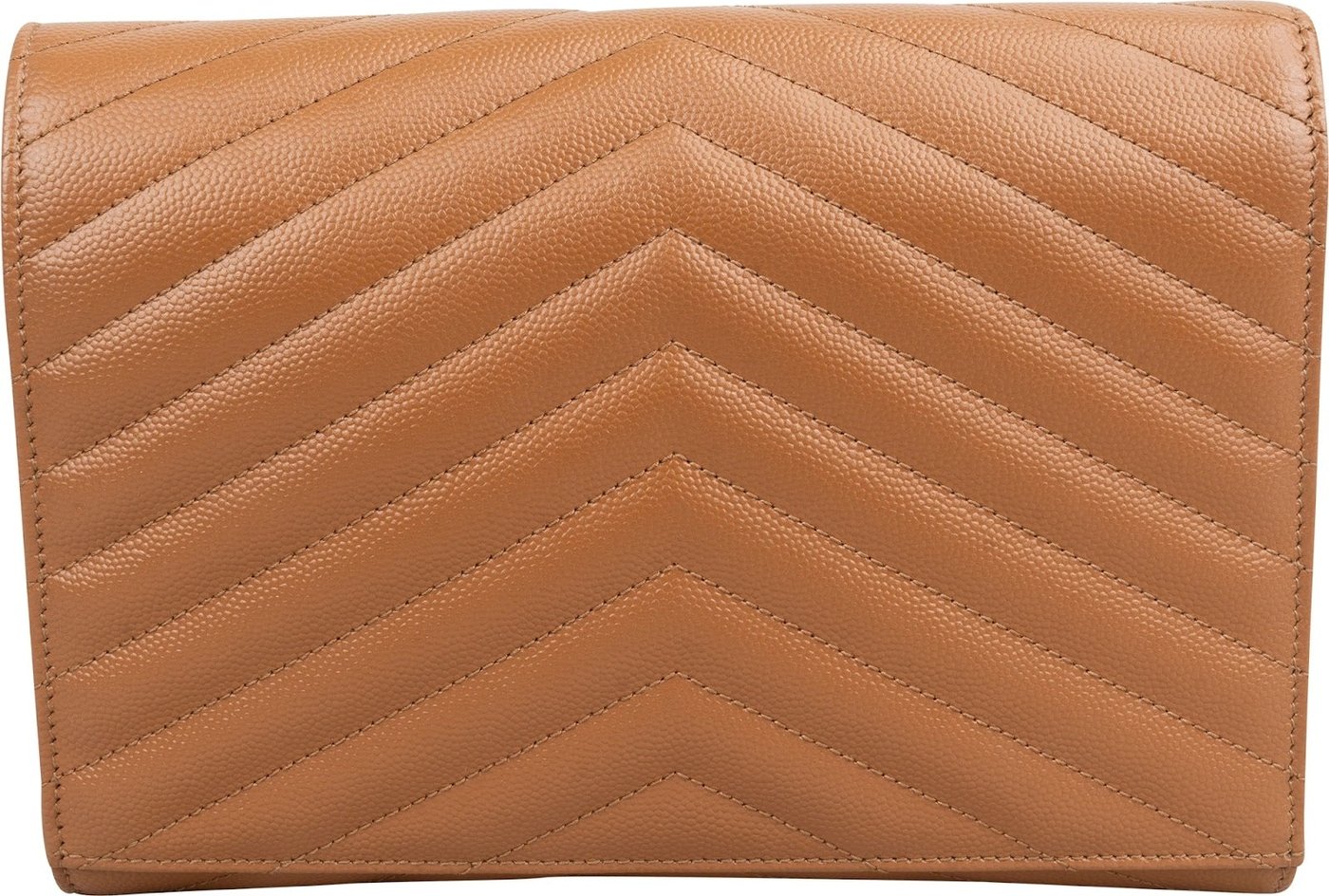 Saint Laurent Grain de Poudre Leather Clutch