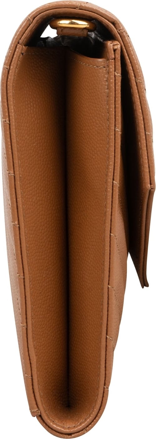 Saint Laurent Grain de Poudre Leather Clutch