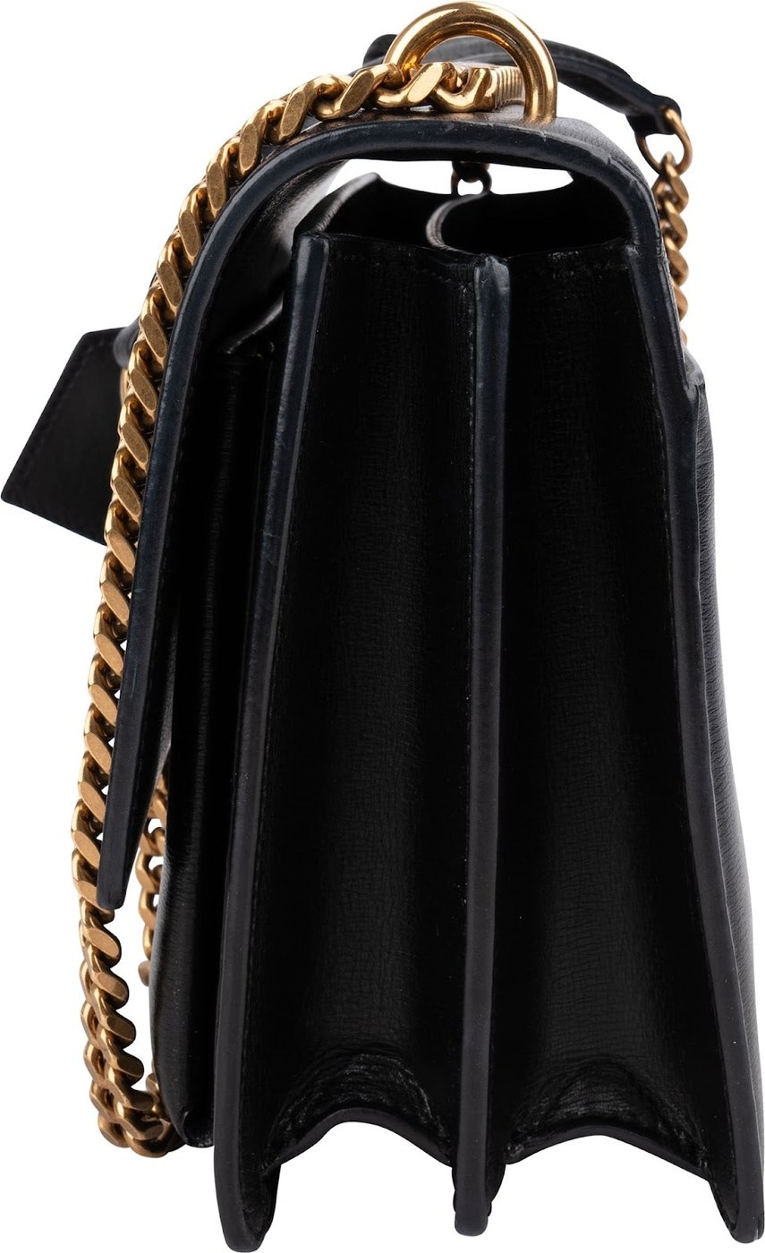 Saint Laurent Black Leather Sunset Medium Crossbody Bag