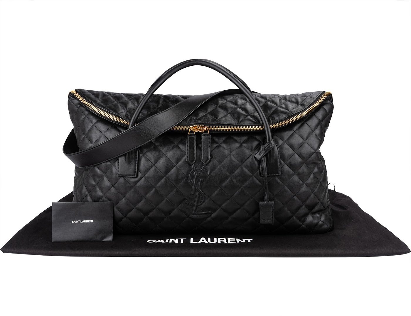 Saint Laurent Quilted Lambskin ES Giant Travel Bag