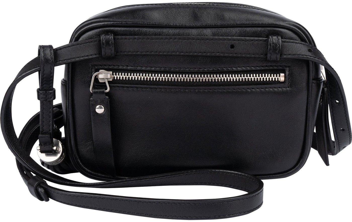 Saint Laurent Black Chevron Leather Lou Crossbody Bum Bag