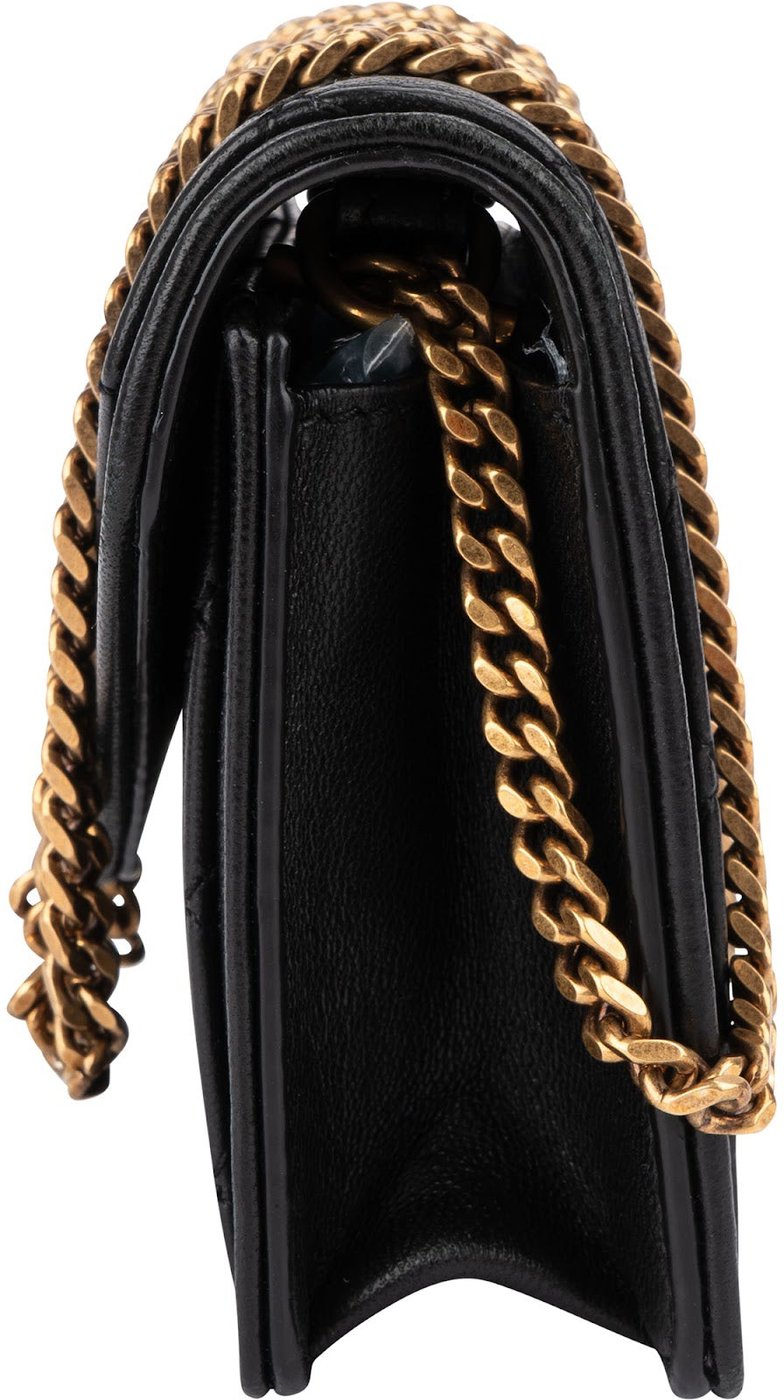 Yves Saint Laurent Quilted Lambskin Cassandre Envelope Micro Crossbody Bag