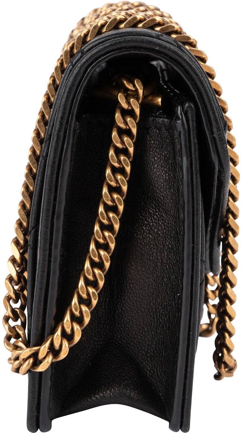 Yves Saint Laurent Quilted Lambskin Cassandre Envelope Micro Crossbody Bag
