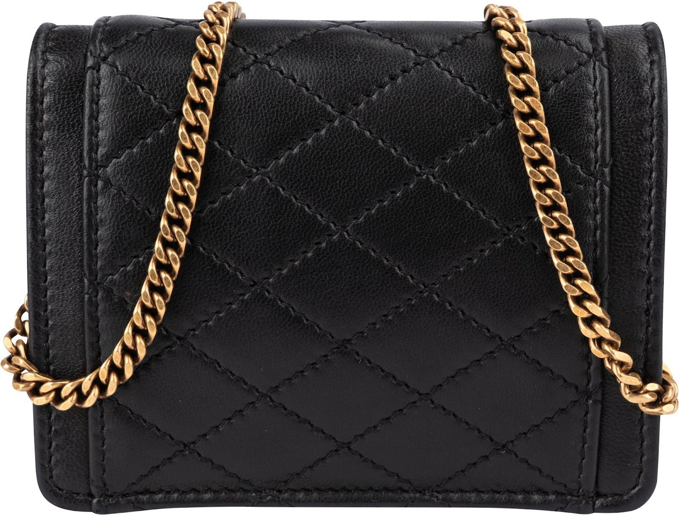 Yves Saint Laurent Quilted Lambskin Cassandre Envelope Micro Crossbody Bag