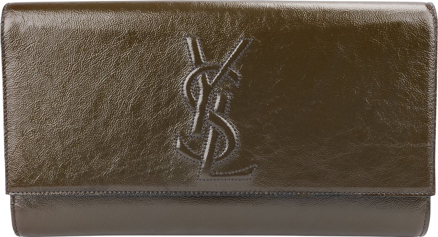 Saint Laurent Patent Leather Belle De Jour Flap Clutch Bag