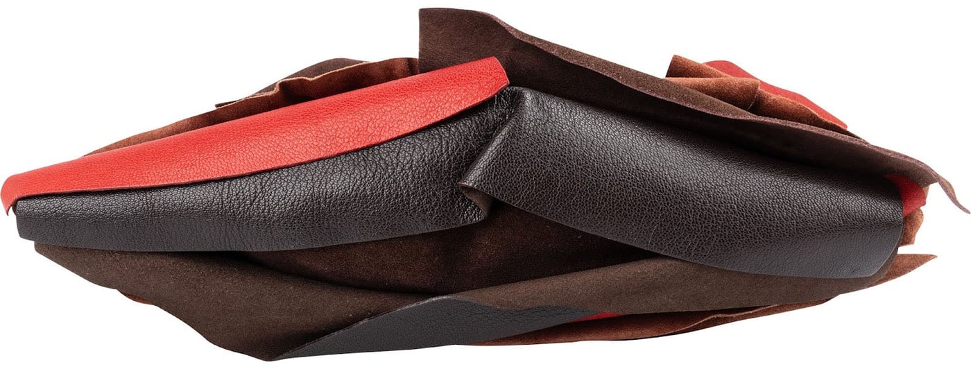 Yves Saint Laurent Suede Leather Nadja Ruffle Shoulder Bag