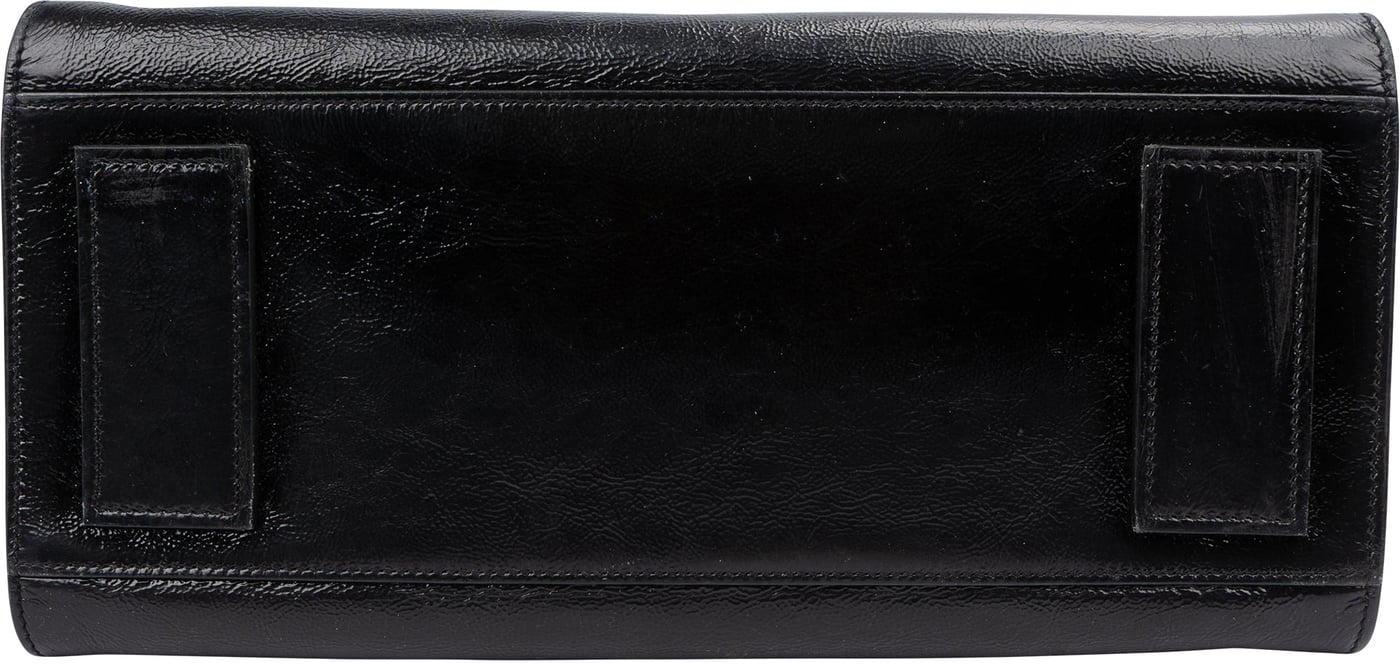 Saint Laurent Y2K Crinkled Patent Leather Sac De Jour Handbag