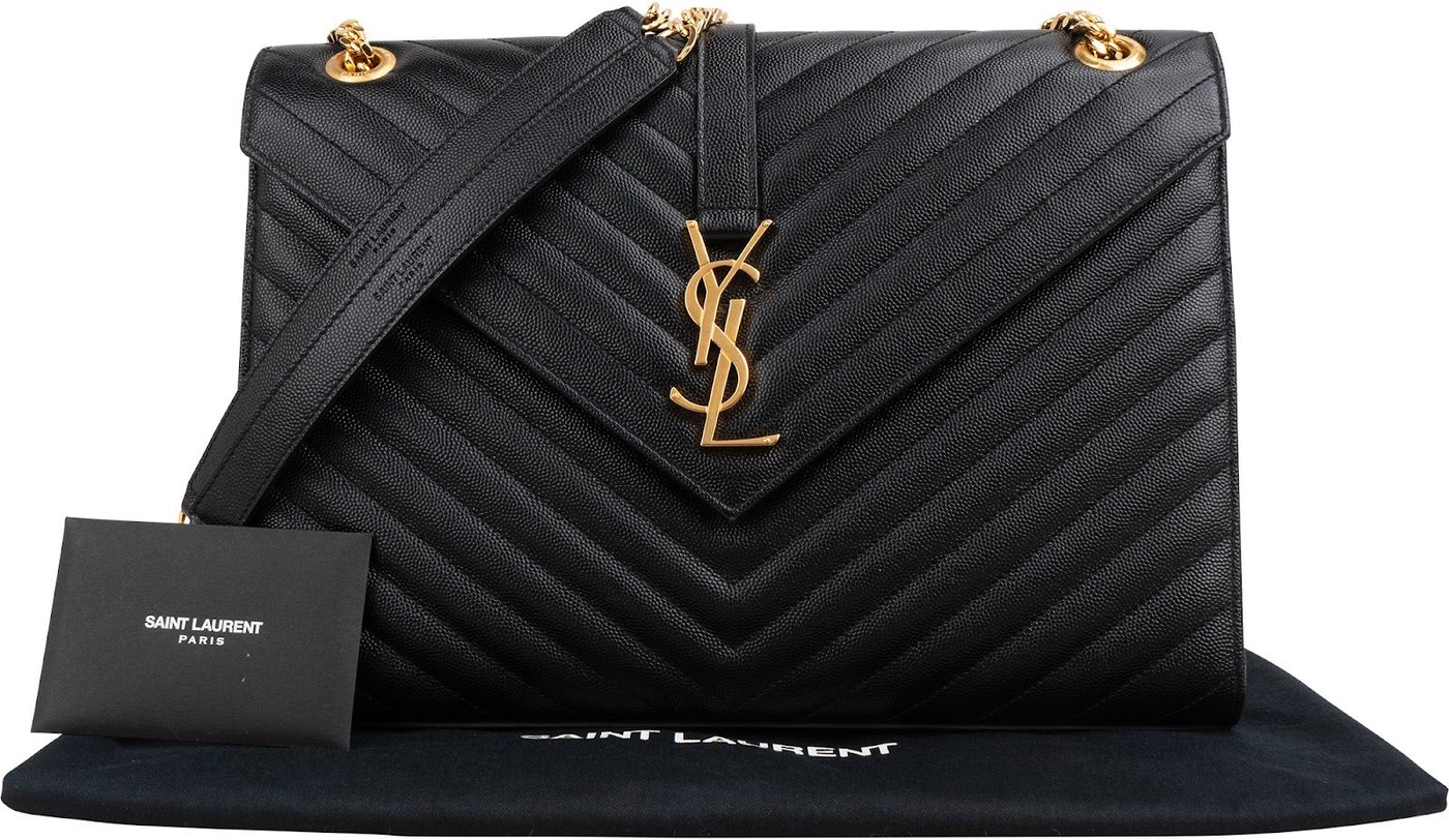 Saint Laurent Grain Ee Poudre Large Envelope Crossbody Bag