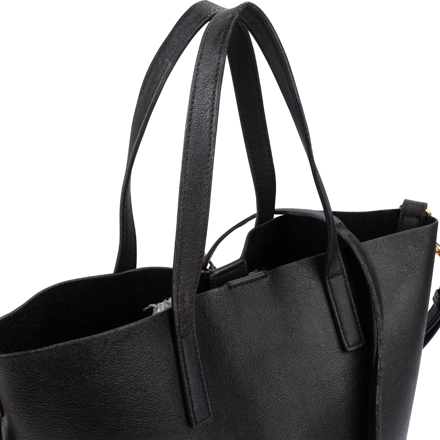 Yves Saint Laurent Black Leather Tote Handbag