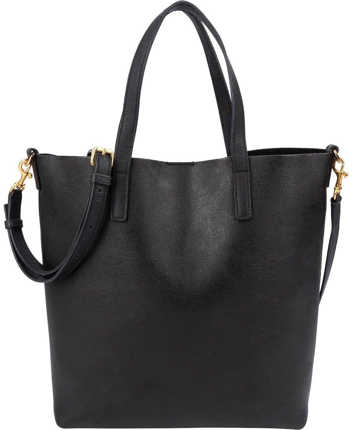 Yves Saint Laurent Black Leather Tote Handbag