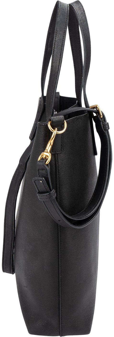 Yves Saint Laurent Black Leather Tote Handbag