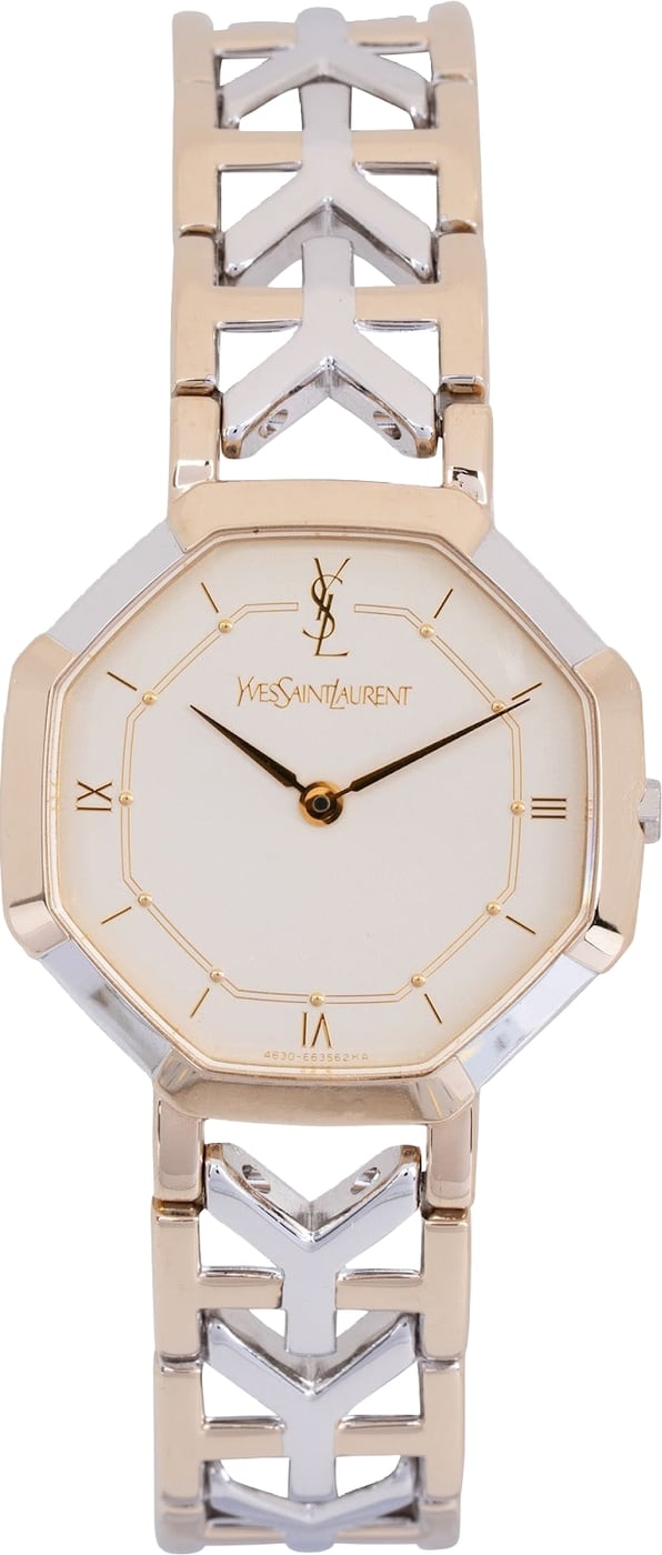 Yves Saint Laurent Vintage Two-Tone Octagonal Woman Watch