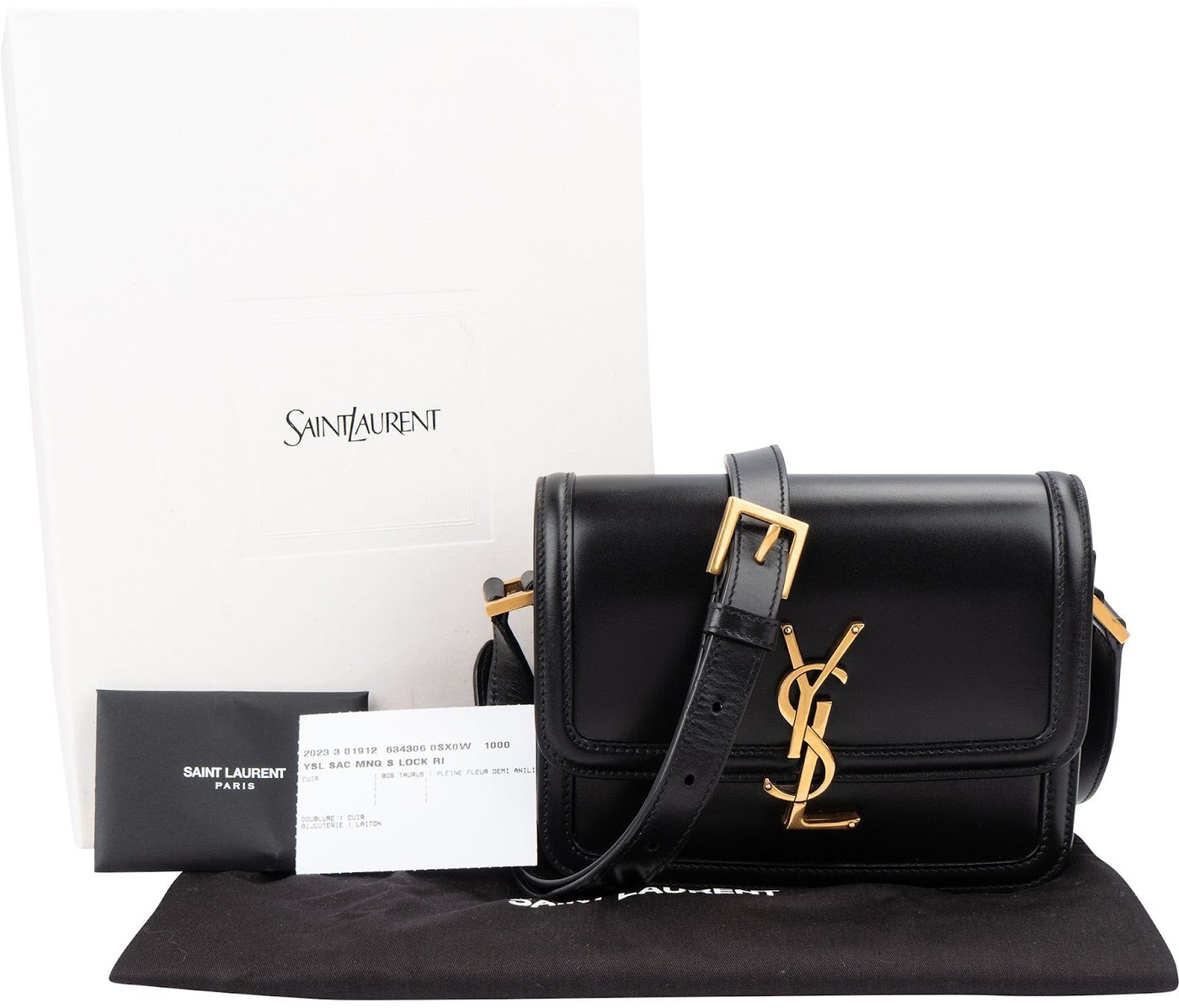 Yves Saint Laurent Box Calfskin Small Solferino Crossbody Bag