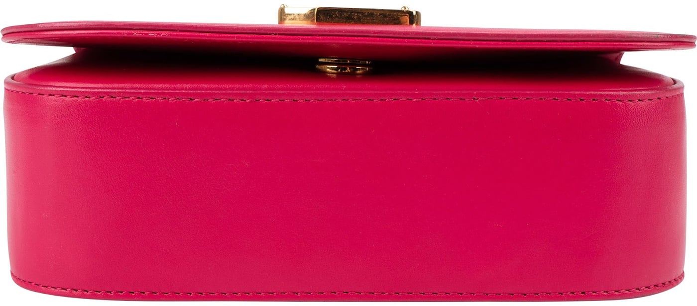 Yves Saint Laurent Pink Calfskin Box Leather Small Solferino Crossbody Bag