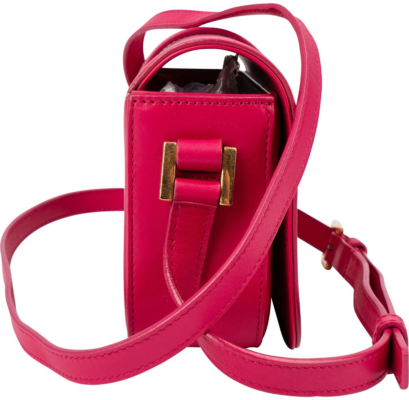 Yves Saint Laurent Pink Calfskin Box Leather Small Solferino Crossbody Bag