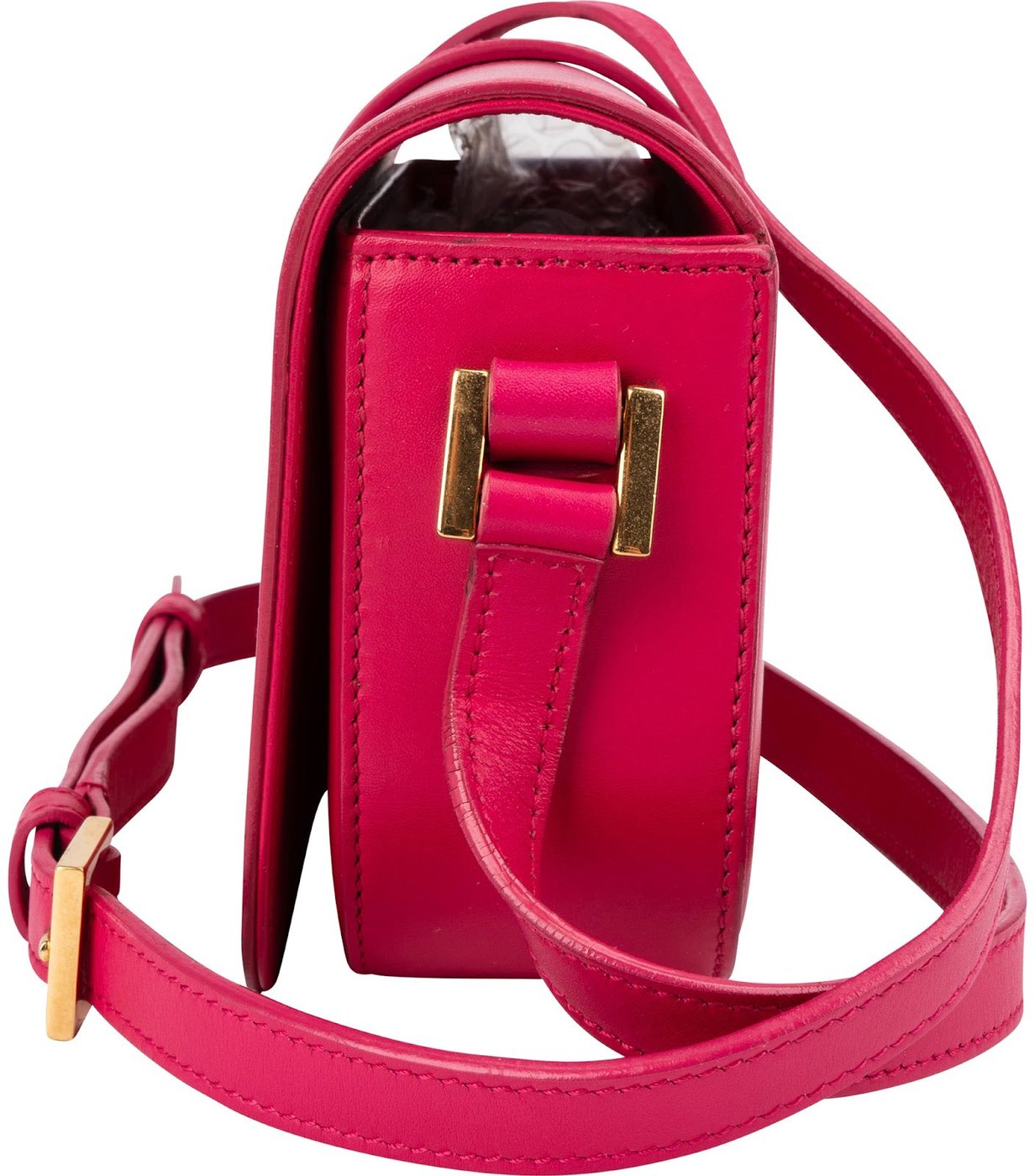 Yves Saint Laurent Pink Calfskin Box Leather Small Solferino Crossbody Bag