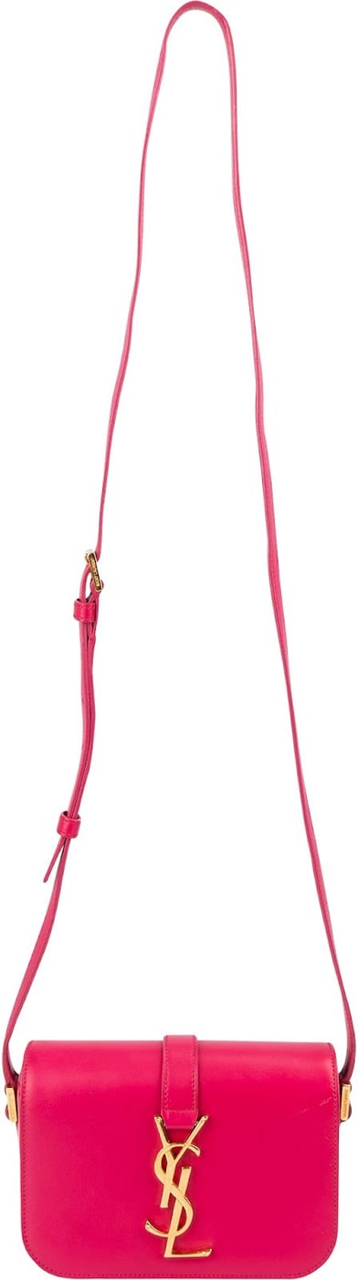 Yves Saint Laurent Pink Calfskin Box Leather Small Solferino Crossbody Bag