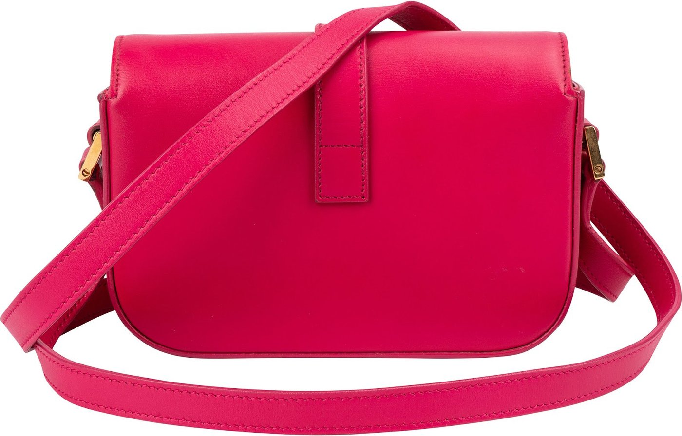 Yves Saint Laurent Pink Calfskin Box Leather Small Solferino Crossbody Bag