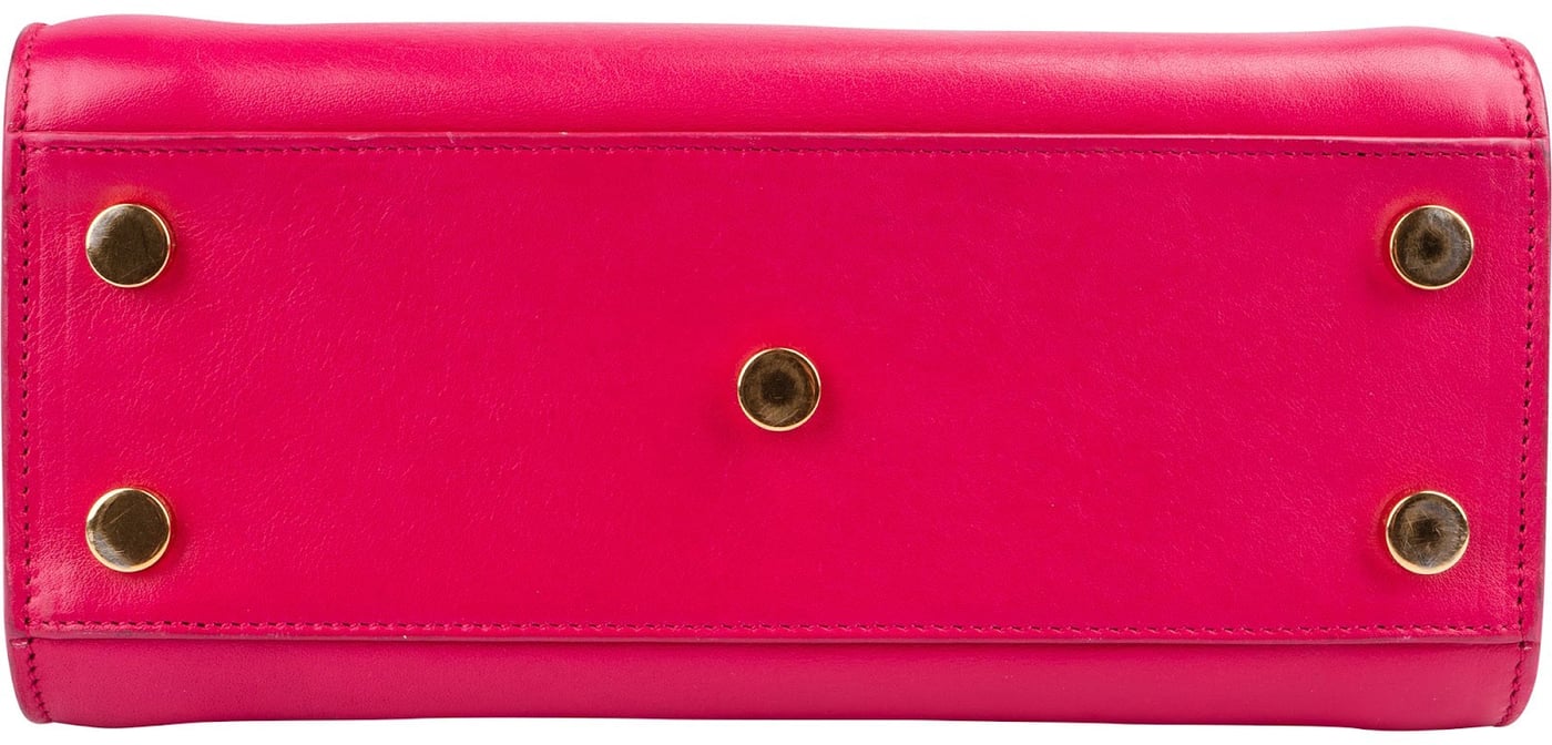 Saint Laurent Pink Leather Sac De Jour Handbag