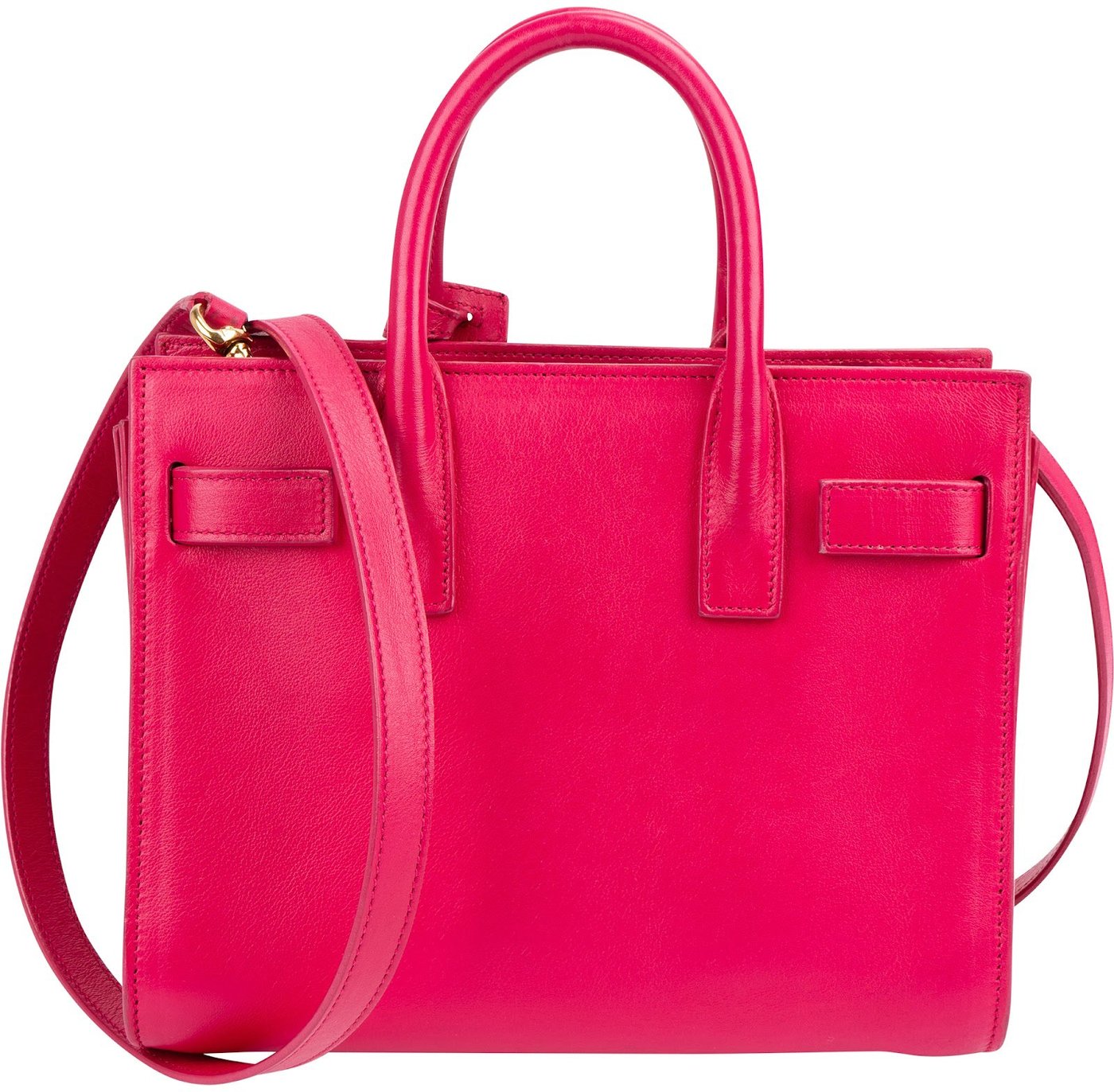 Saint Laurent Pink Leather Sac De Jour Handbag