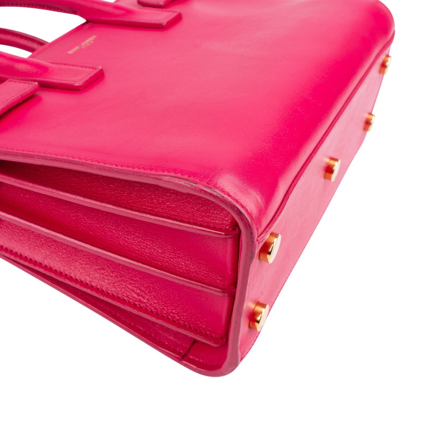 Saint Laurent Pink Leather Sac De Jour Handbag