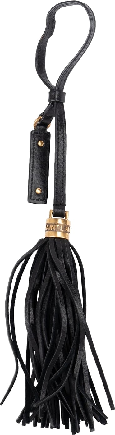 Yves Saint Laurent Black Leather Tassel Bag Charm