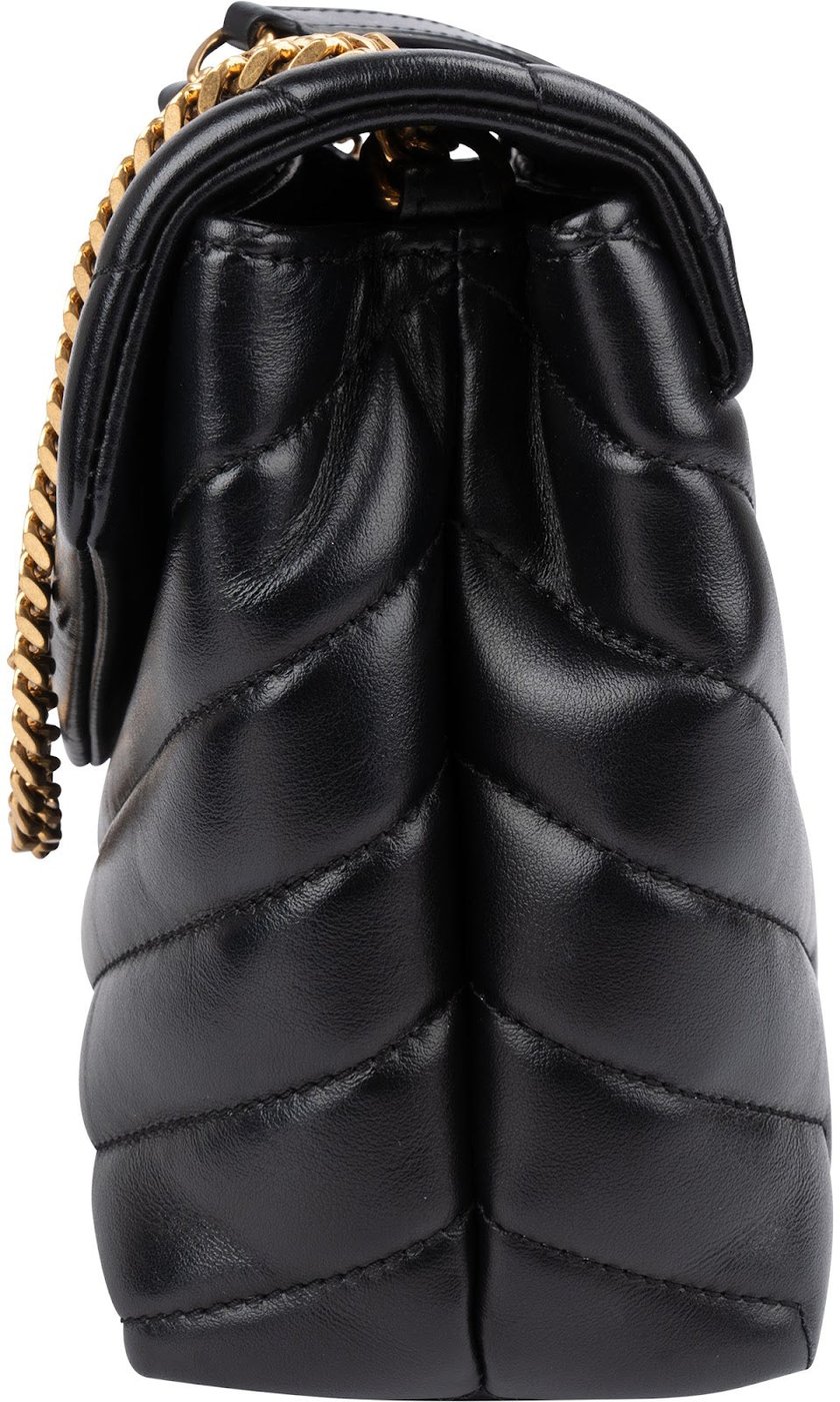 Saint Laurent Quilted Calfskin Small Loulou Crossbody Bag
