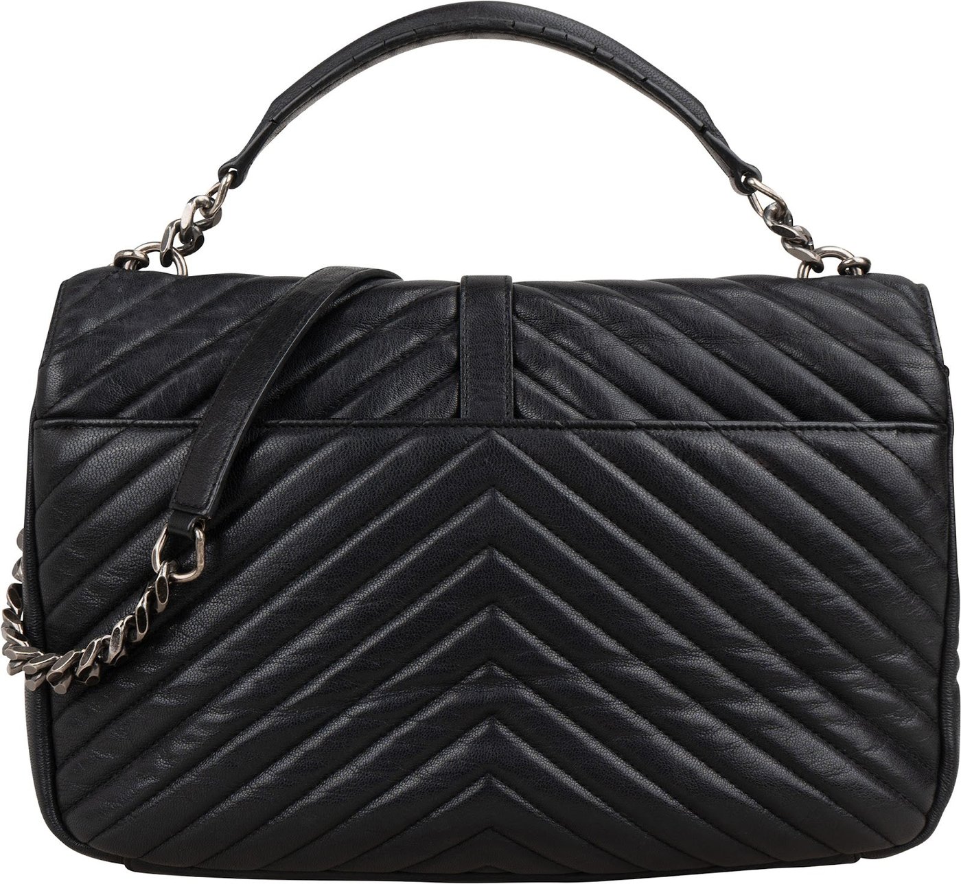 Saint Laurent Quilted Leather College Lou Messenger Handbag