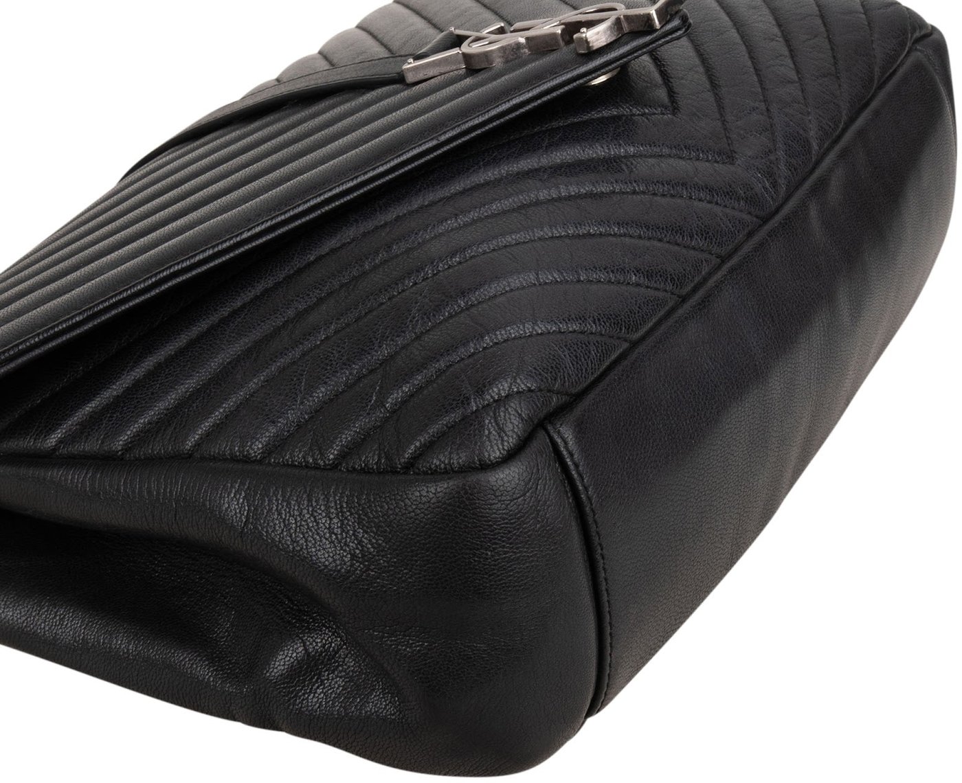 Saint Laurent Quilted Leather College Lou Messenger Handbag