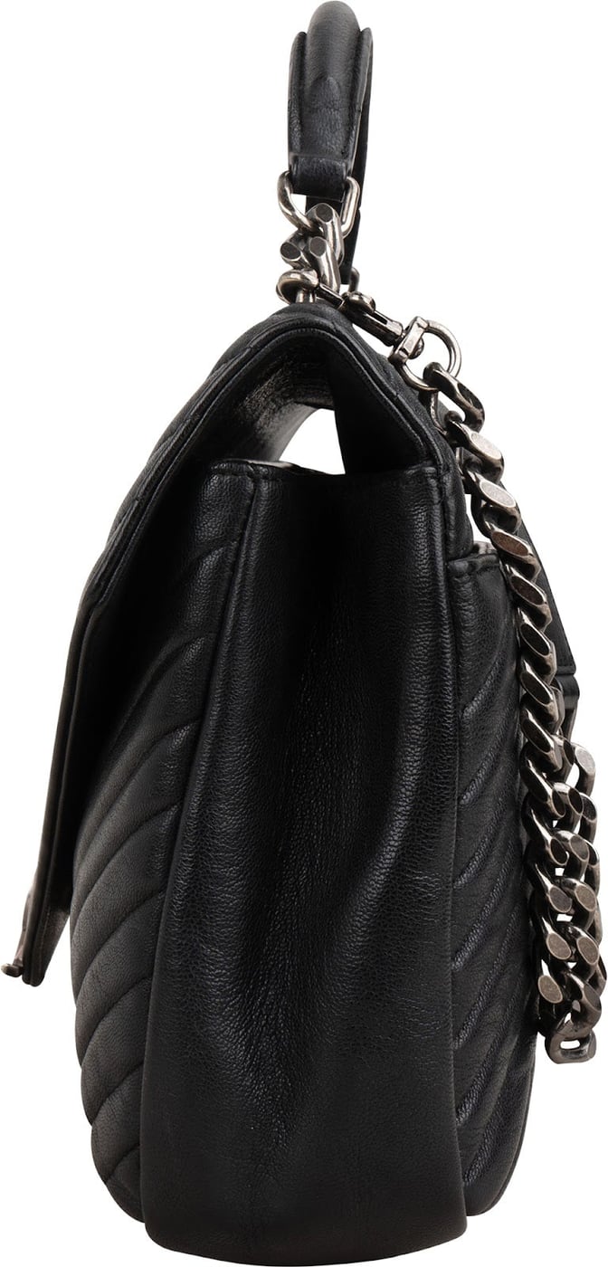 Saint Laurent Quilted Leather College Lou Messenger Handbag