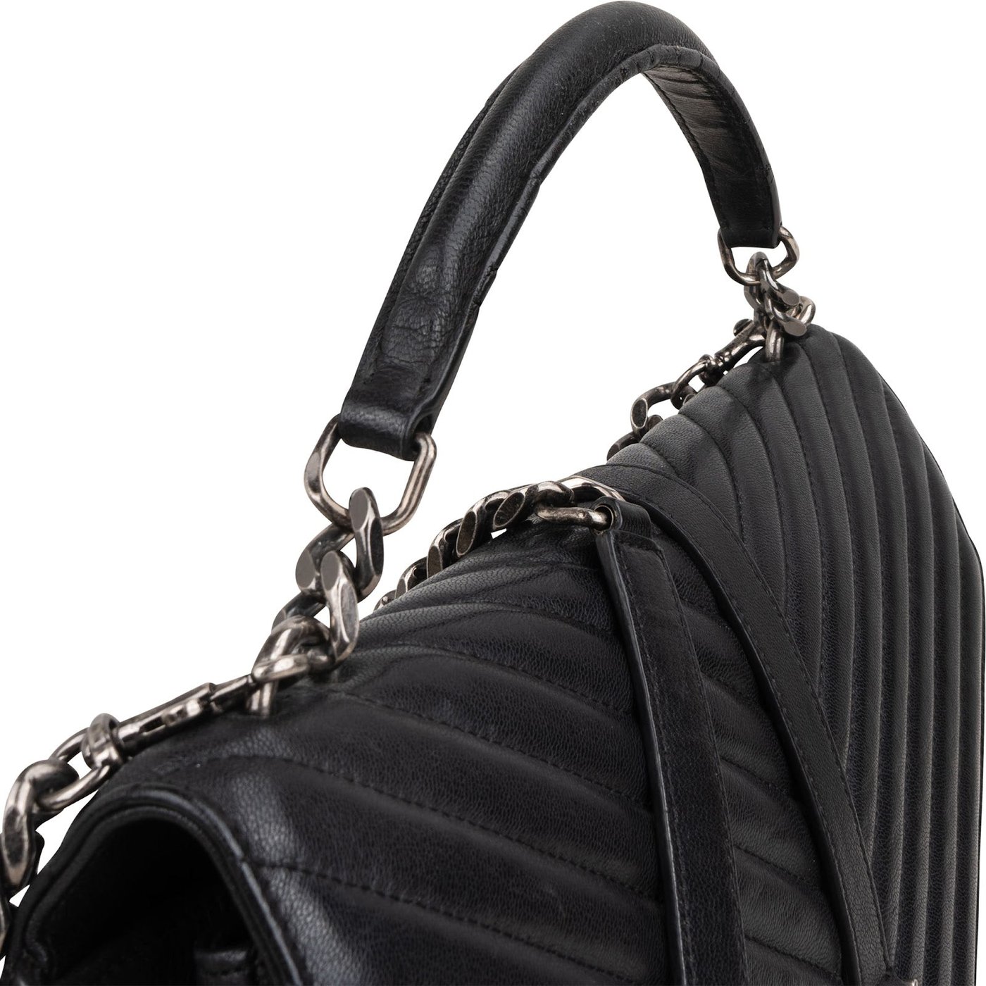Saint Laurent Quilted Leather College Lou Messenger Handbag