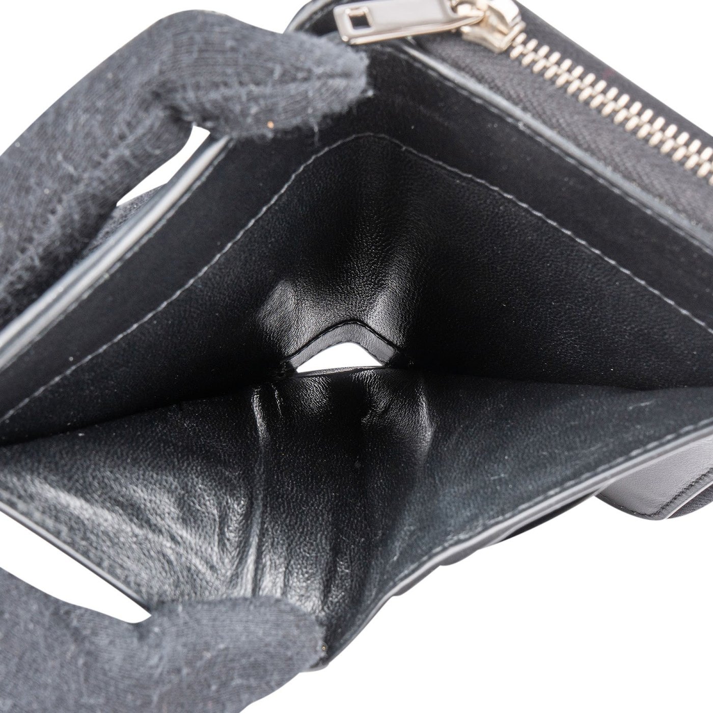 Saint Laurent Croc-Embossed Leather Compact Wallet