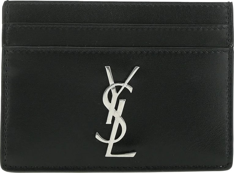Saint Laurent Monogram Logo Cardholder Wallet Black