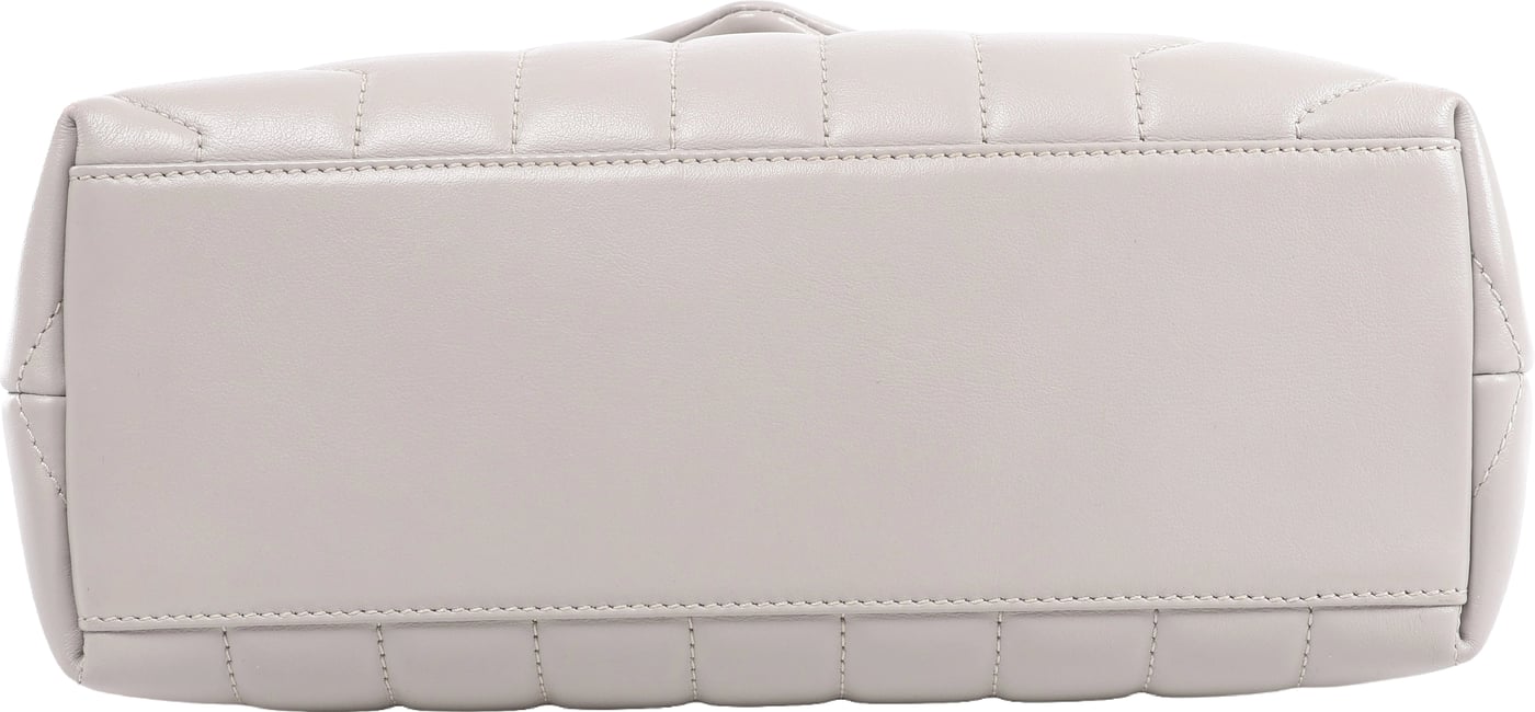 Saint Laurent Paris Loulou Leather Chain Shoulder Bag in Gray 494699
