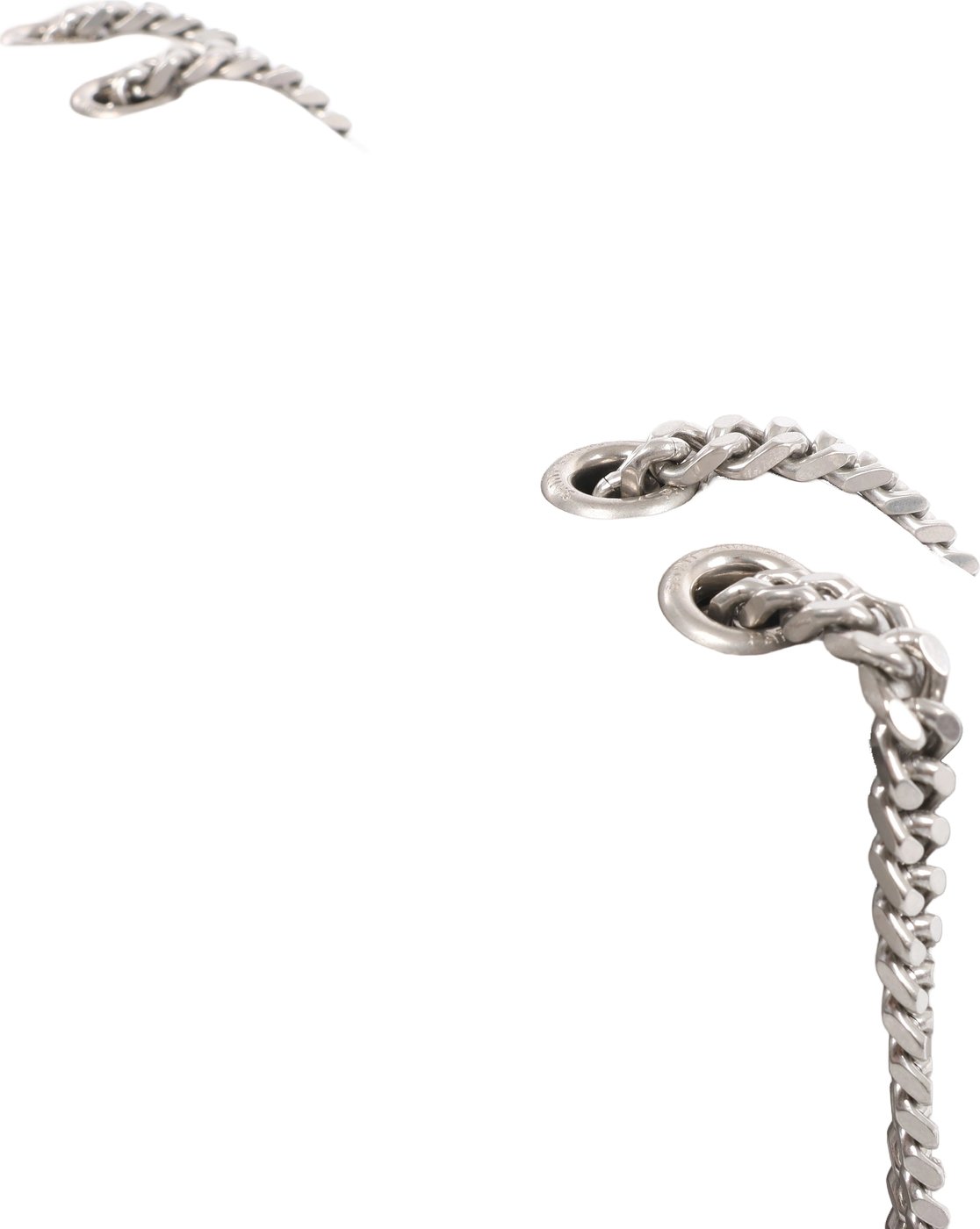 Saint Laurent Paris Loulou Leather Chain Shoulder Bag in Gray 494699