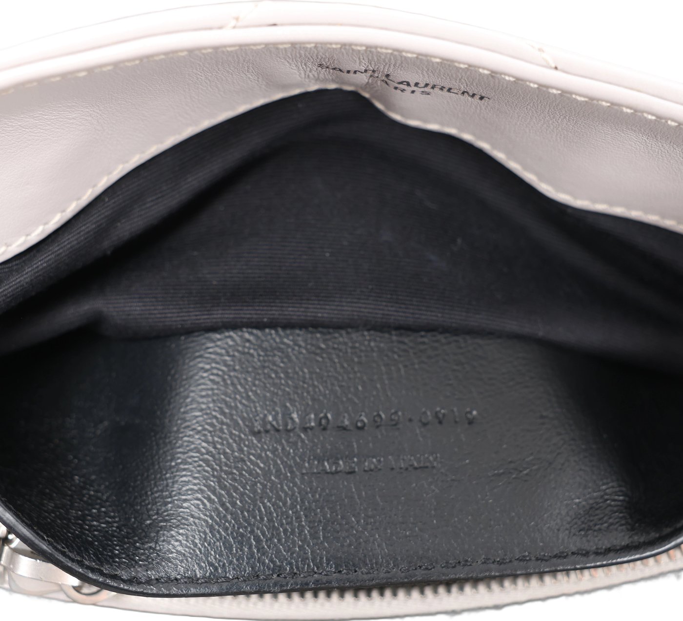 Saint Laurent Paris Loulou Leather Chain Shoulder Bag in Gray 494699