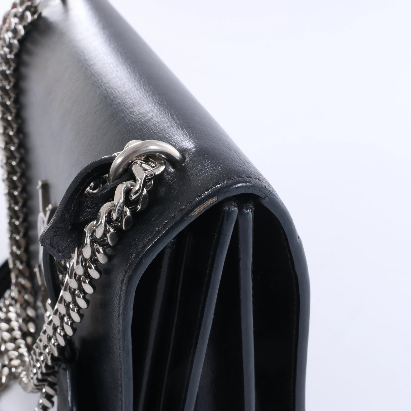 Saint Laurent Paris Sunset Leather Chain Crossbody Bag in Black 442906