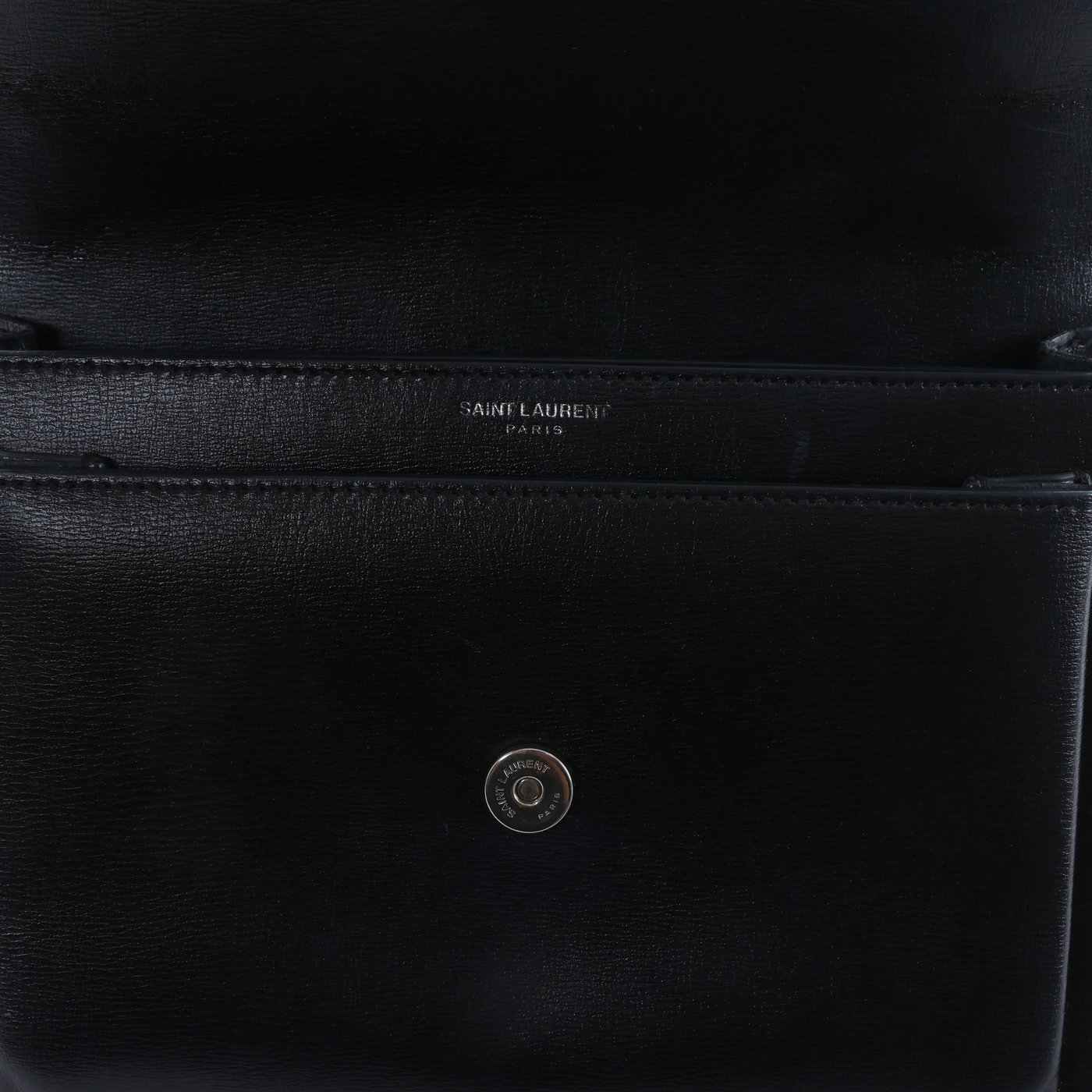 Saint Laurent Paris Sunset Leather Chain Crossbody Bag in Black 442906