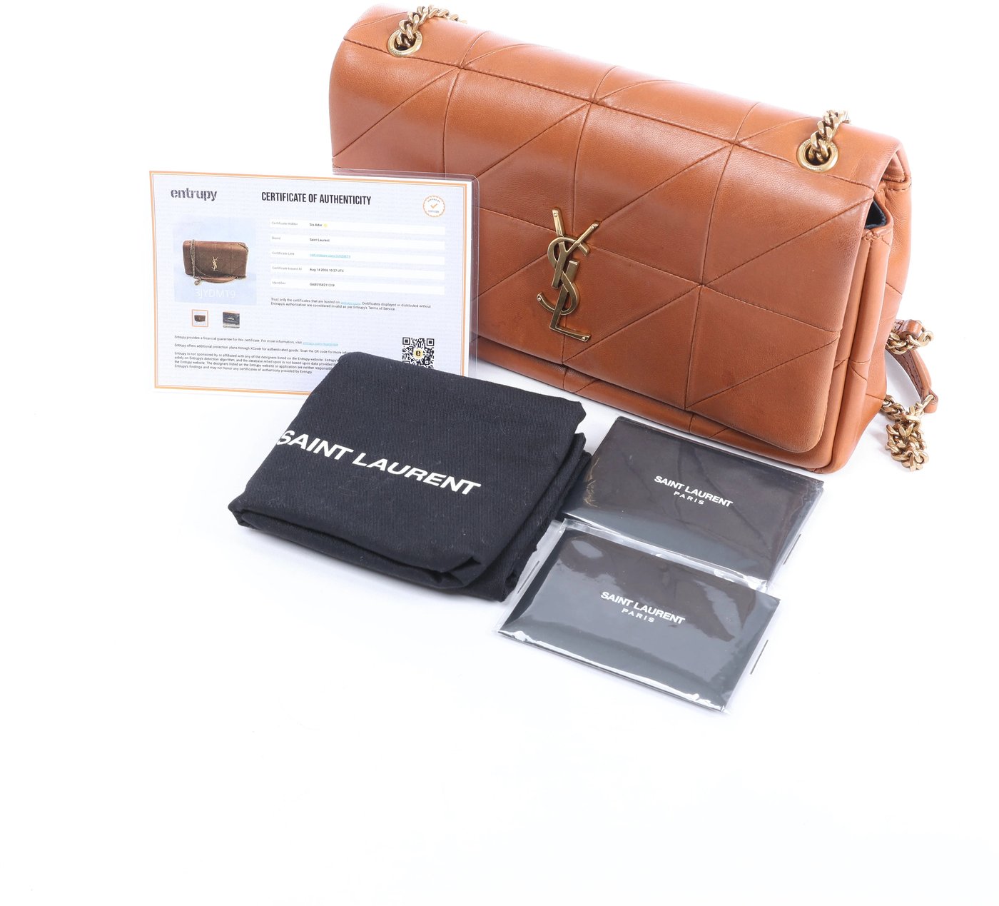 Saint Laurent Paris Jamie Leather Chain Crossbody Bag in Brown 515821