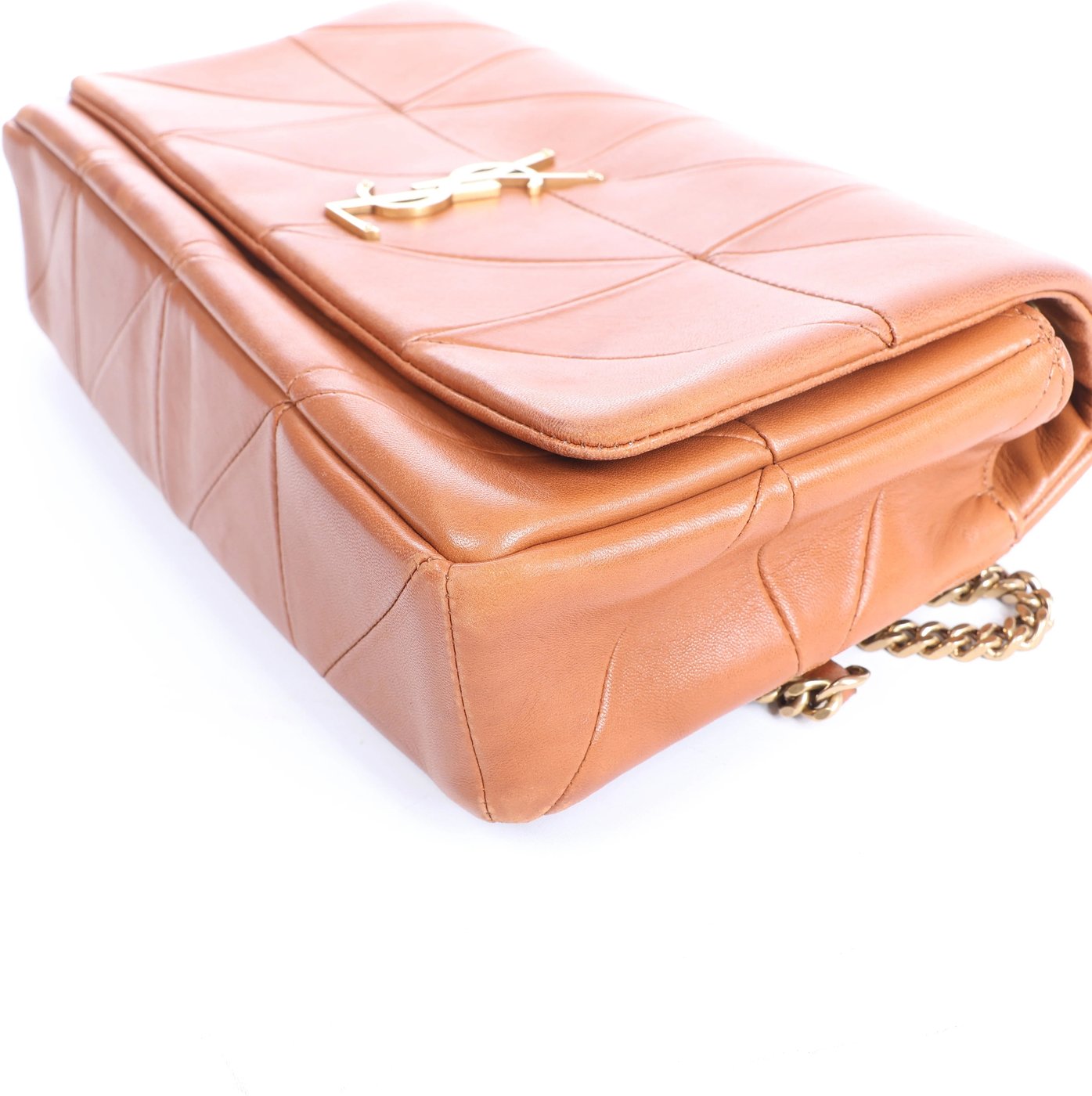 Saint Laurent Paris Jamie Leather Chain Crossbody Bag in Brown 515821