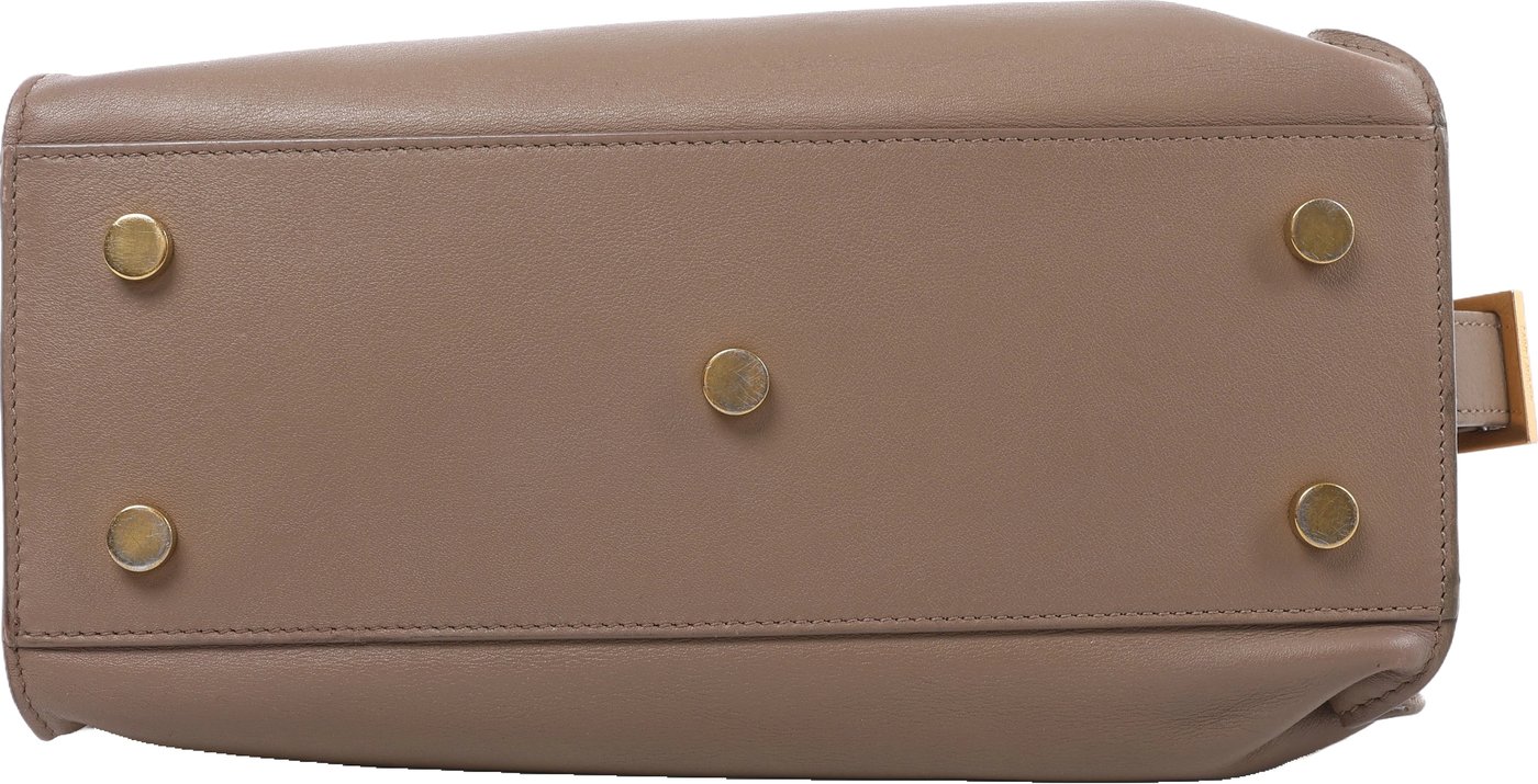 Saint Laurent Paris Baby Cabas Leather 2Way Handbag Beige 424868