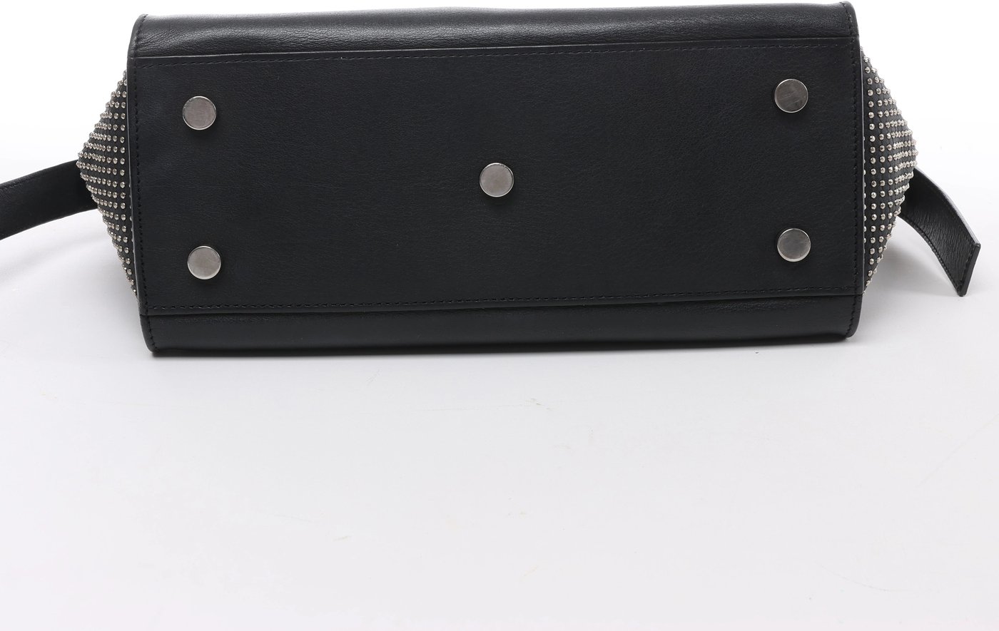 Saint Laurent Paris Downtown Cabas Leather x Studs Handbag in Black 481909