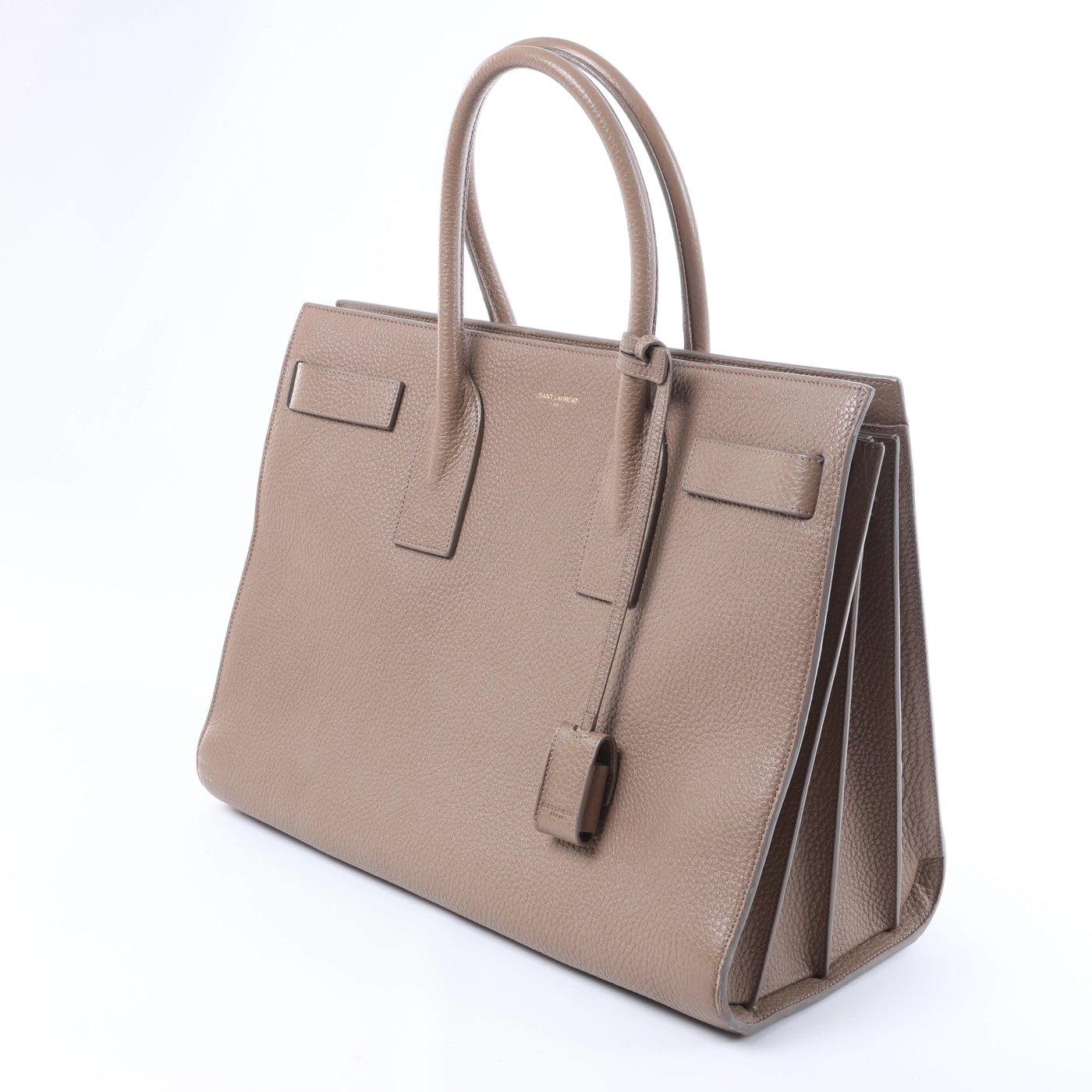 Saint Laurent Paris Sac de Jour Leather Handbag in Brown