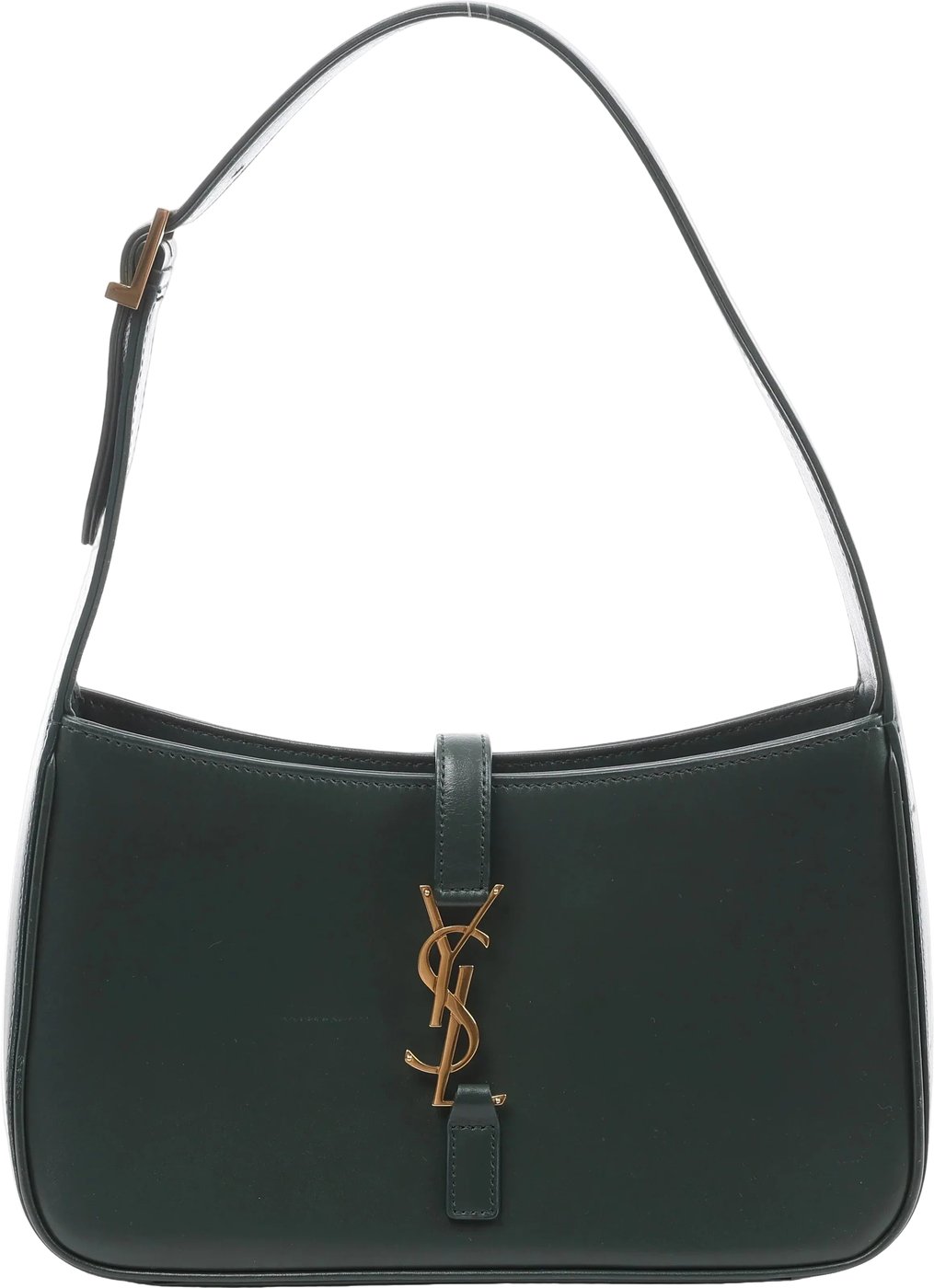 Saint Laurent Paris Le 5 a 7 Leather Shoulder Bag in Green 657228