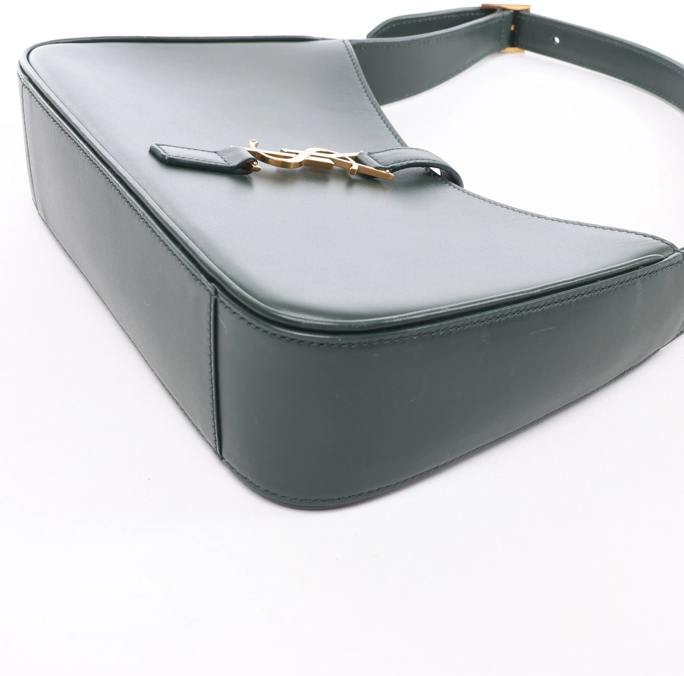 Saint Laurent Paris Le 5 a 7 Leather Shoulder Bag in Green 657228