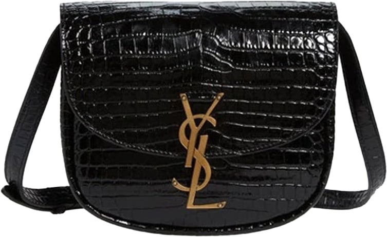 Saint Laurent Kaia Croco Shoulder Bag