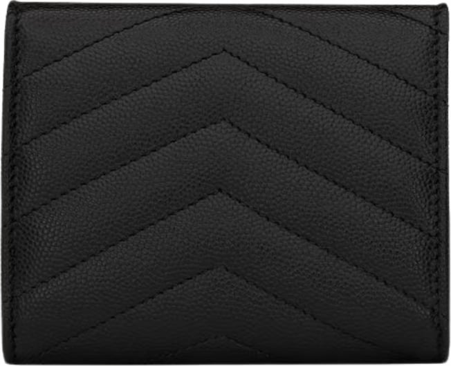 Saint Laurent Cassandre Matelasse Multi-Folded Wallet In Grain De Poudre Leather